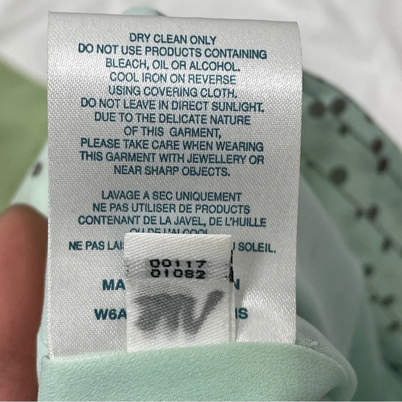 Ted Baker London Halter Top Size 1 Mint Green & Brown Dots - Picture 3 of 12